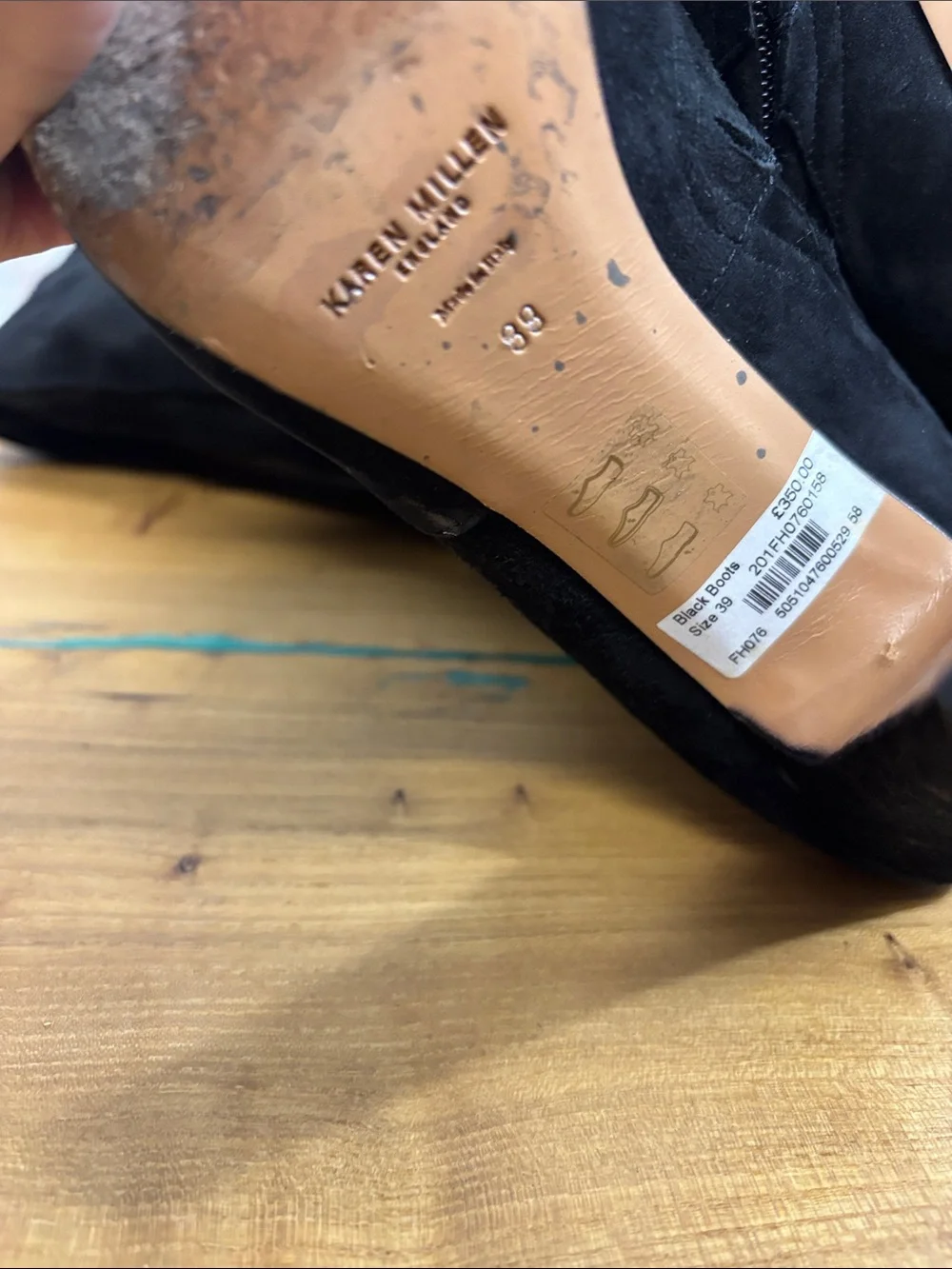 Karen millen over the knee suede stretch boot 38